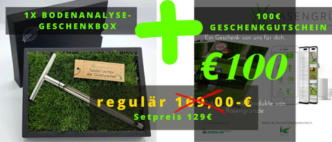1 x Bodenanalyse-Geschenkbox & 1 x 100€ Geschenkgutschein