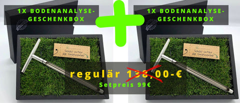 2 x Bodenanalyse-Geschenkbox