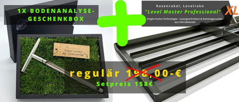 Bodenanalyse-Geschenkbox & Levelrake "Professional" XL